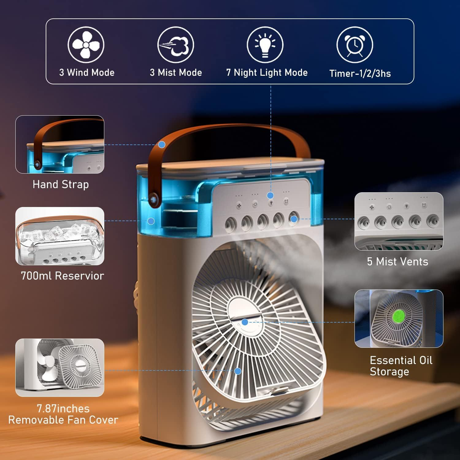 Cooling Fan With Ice – Portable Air Cooler | Delivered Only in Dubai