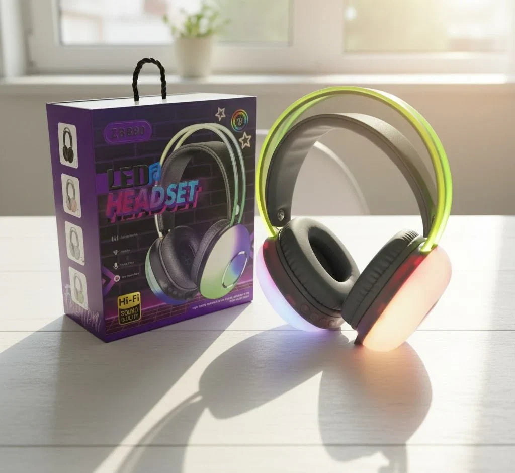 LED Wireless Headset | Immersive Sound & Stylish Light | Delivered Only in Dubai
