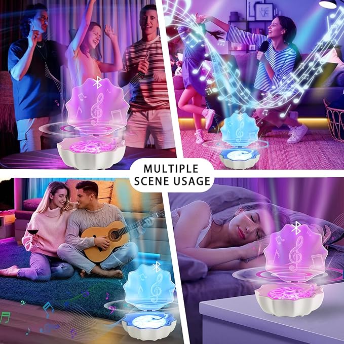 Shell Lamp with Bluetooth Speaker | 2-in-1 LED Light & Wireless Audio | Premium Decor & Sound
