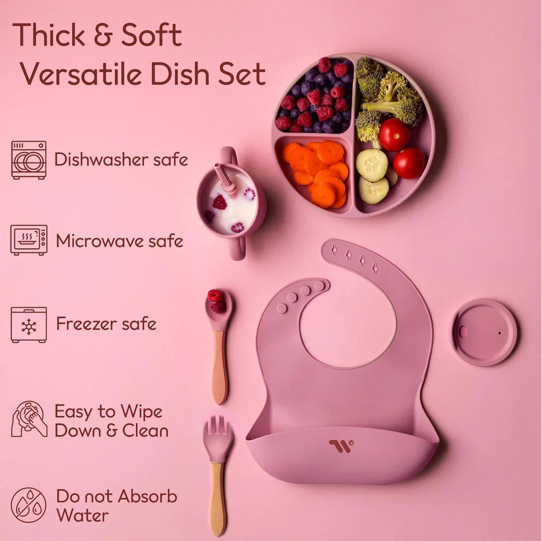 Silicone Baby Cutlery Set | Safe Self-Feeding | Delivered Only in Dubai